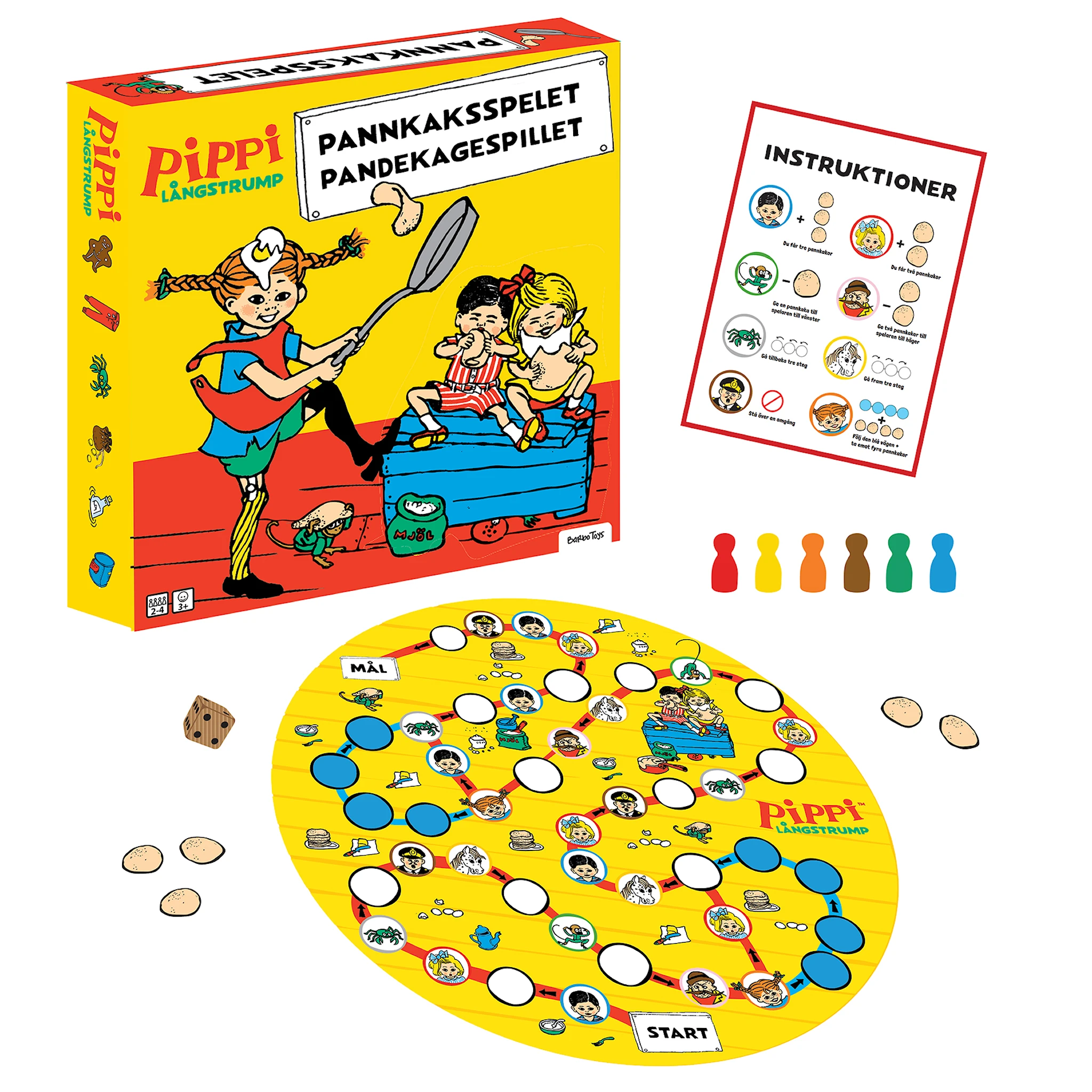 Produktbild för Pannkaksspel Pippi Barbo-Toys