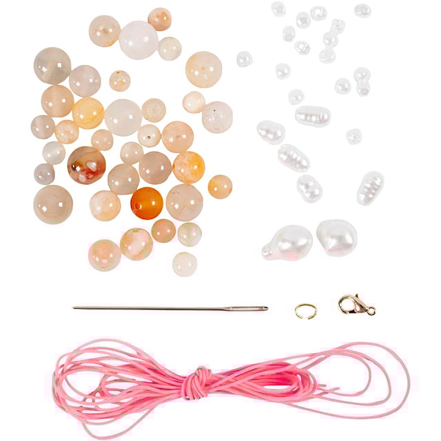 Produktbild 4 för Mini DIY Kit Smycken, Halsband och armband, rosa, 1 förp.
