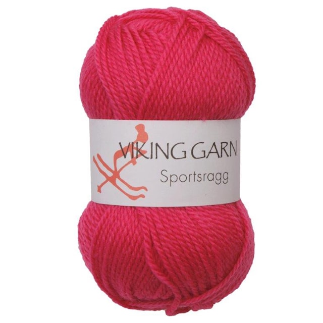 Sportsragg 50 g kirsikka Viking Garn