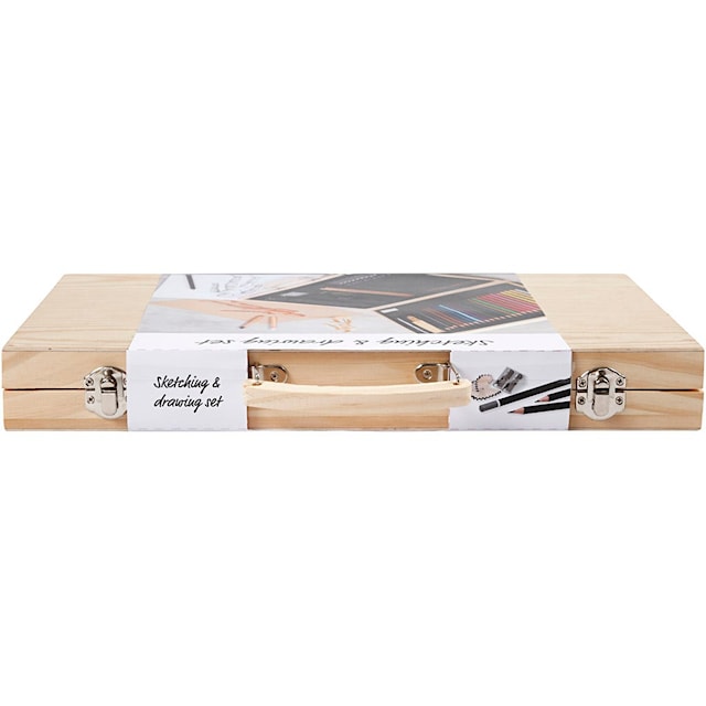 Produktbild 7 för Skiss- och ritset i trälåda med modelldocka