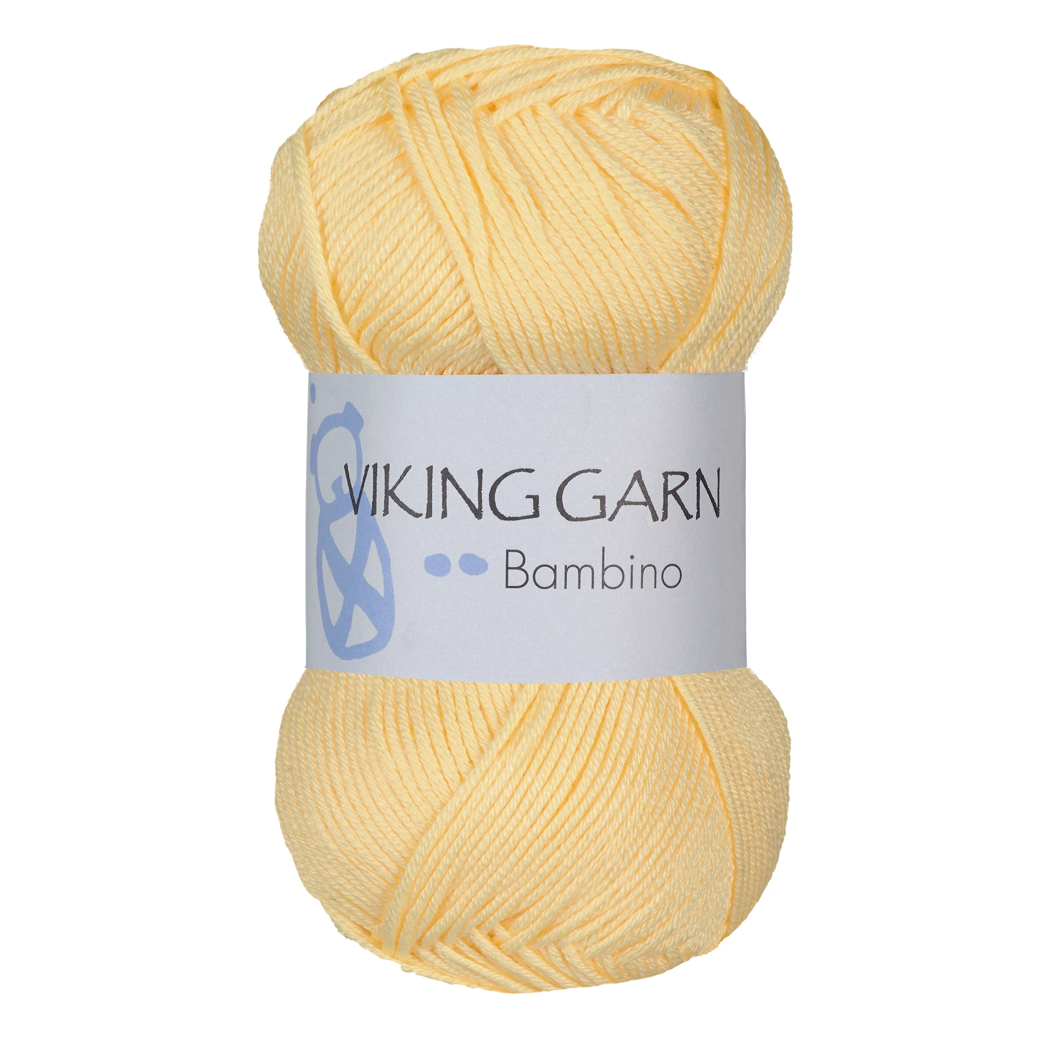 Produktbilde for Bambino 50 g Lys gul 443 Viking Garn