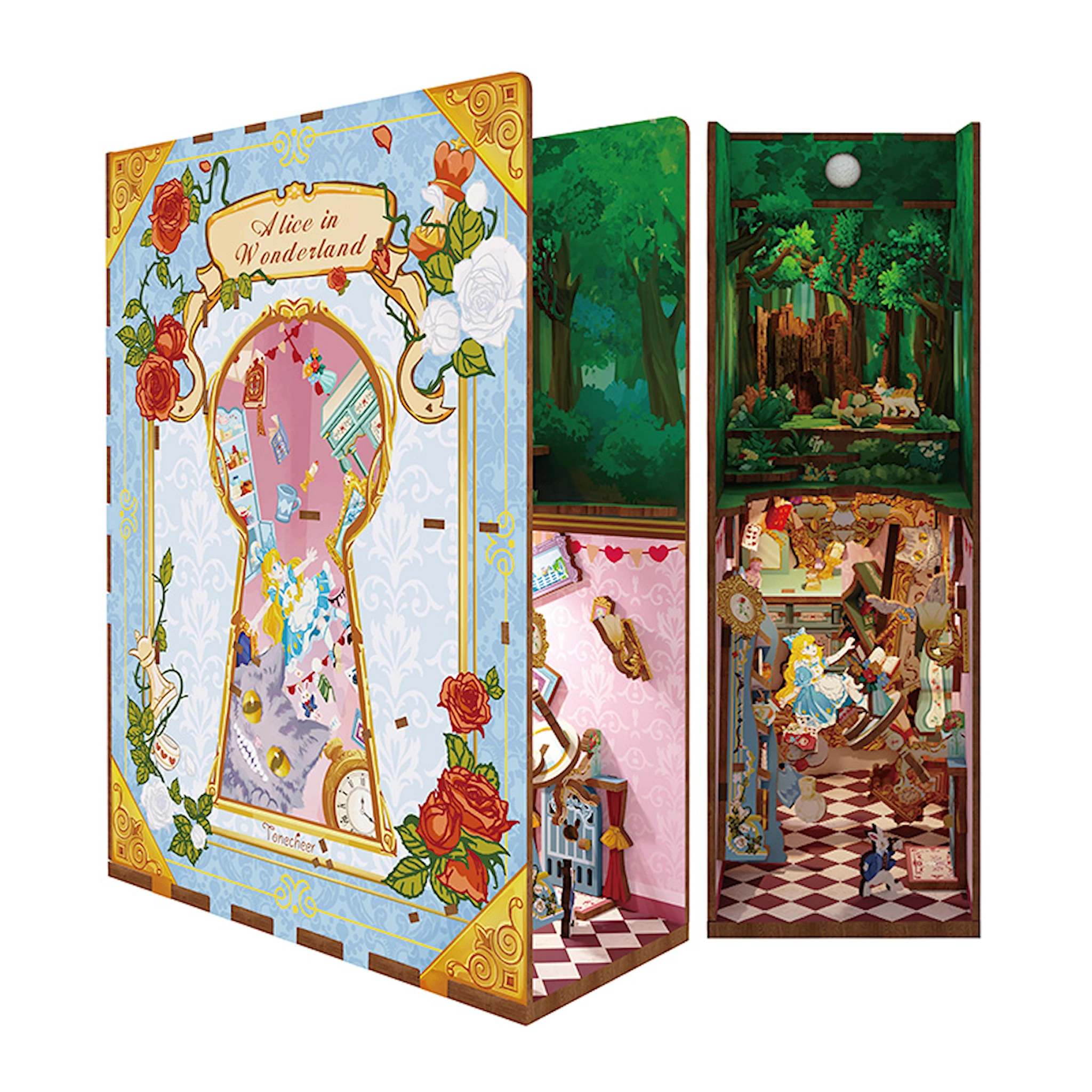 Produktbilde for Book Nook Alice in Wonderland Tonecheer