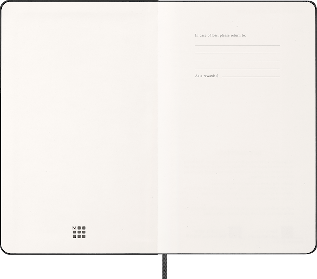 Tuotekuva 5 - Kalenteri 2026 Classic Hard 12M Week Note Large Musta Moleskine