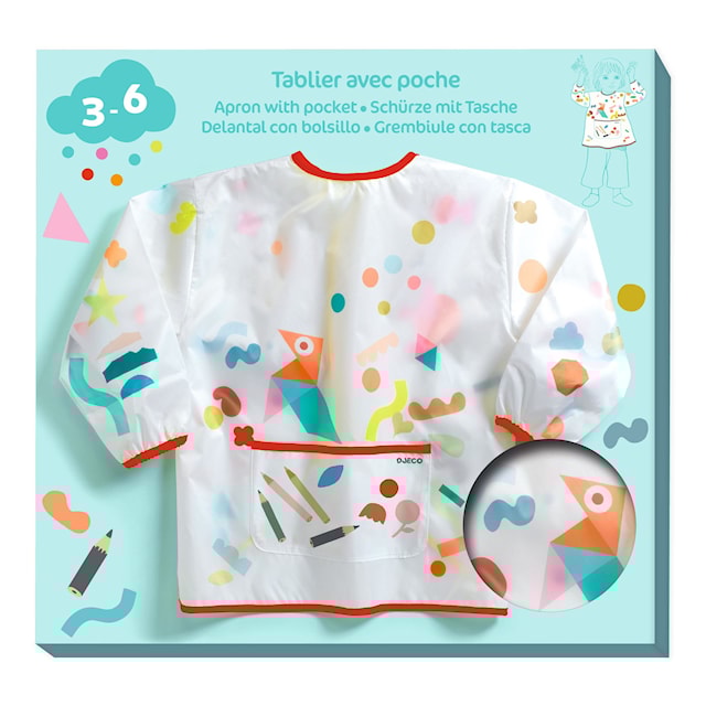 Produktbilde 4 for Forkle med ermer og lomme 3-6 år Djeco