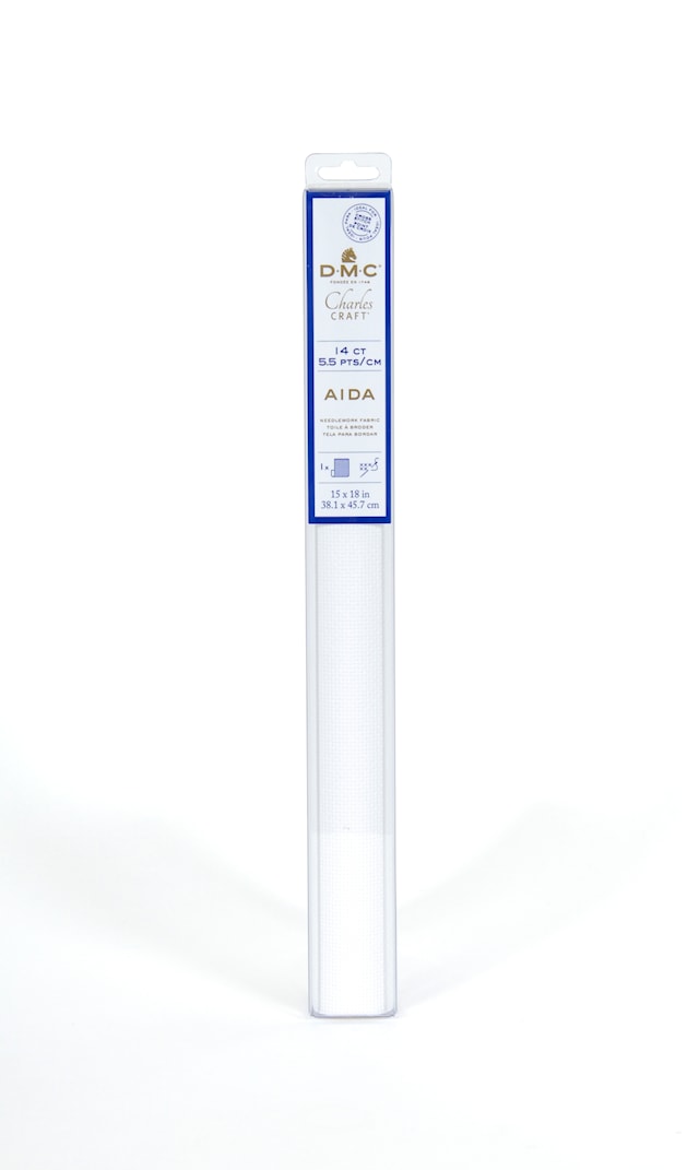 Produktbild 1 för Aida Broderiväv 55 rutor/10cm 38,1x45,7 cm Vit DMC