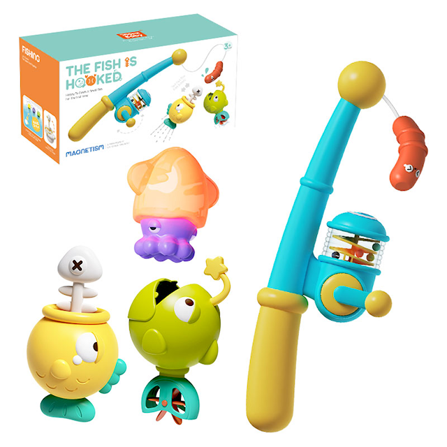 Produktbild 1 för Tub Fun! Badlek, Fiskeset, 4 delar