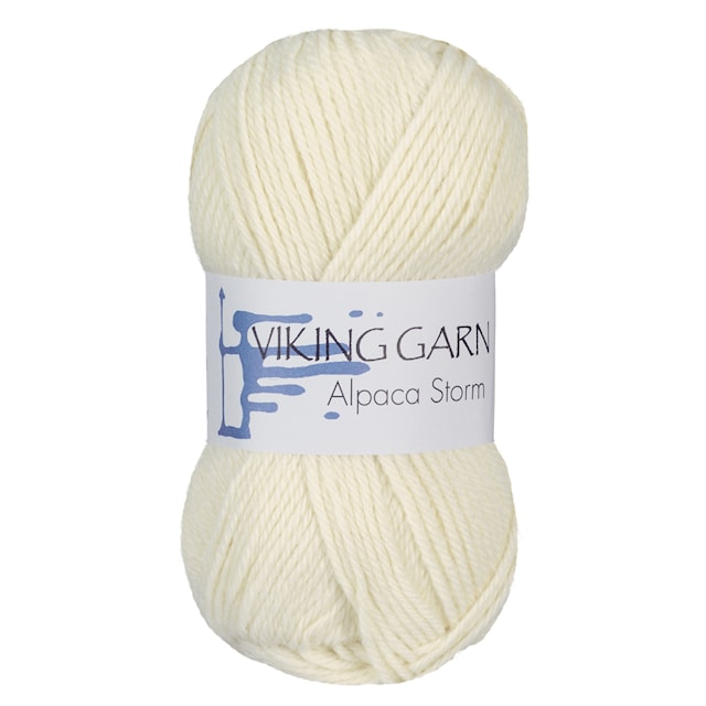 Alpaca Storm Garn Alpackamix 50 g Naturvit 502 Viking Garn