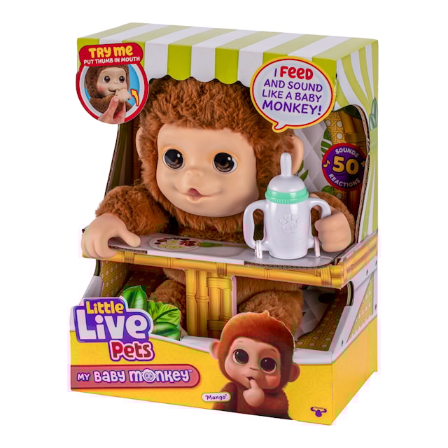 Produktbild 5 för Mango My Baby Monkey Interaktiv Babyapa Little L ive Pets