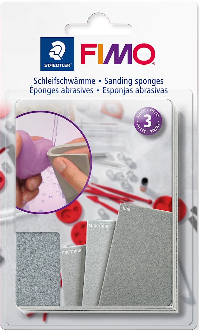 Produktbild 1 för FIMO Slipsvampar till lera 3st Staedtler