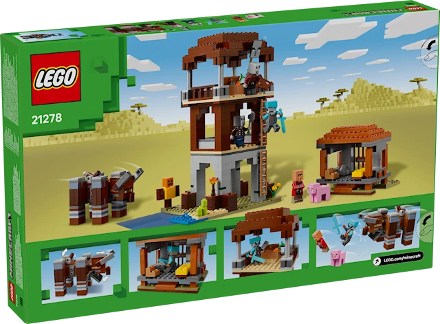 Tuotekuva 4 - Ryöstelijöiden etuvartioasema ja Tuhokylvyri LEGO® Minecraft (21278)