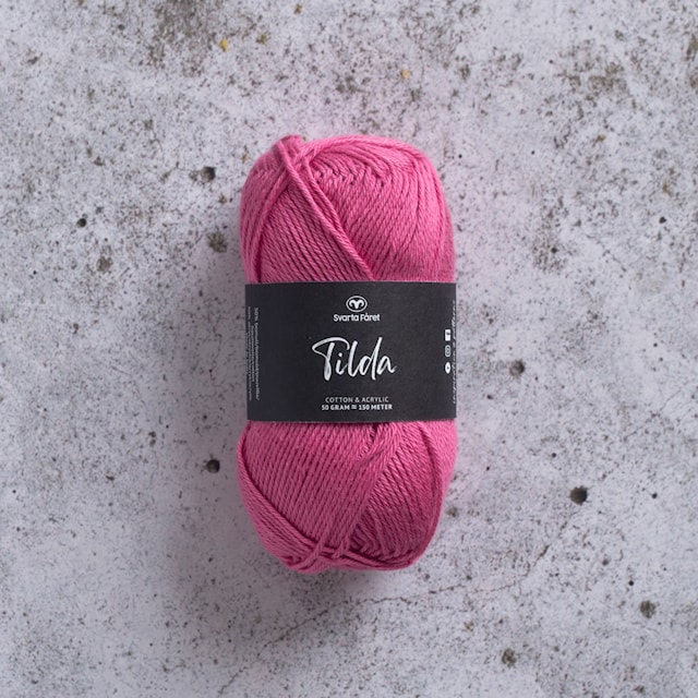 Tilda Garn Bomullsmix 50 g fuchsia 48 Svarta Fåret