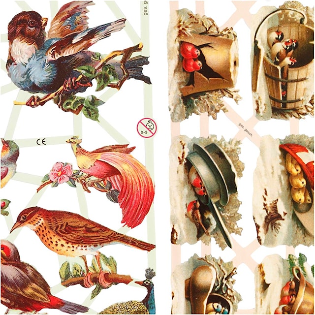 Produktbilde 3 for Glansbilder, fugler, ark 16,5x23,5 cm, 2 ark/ 1 pk.