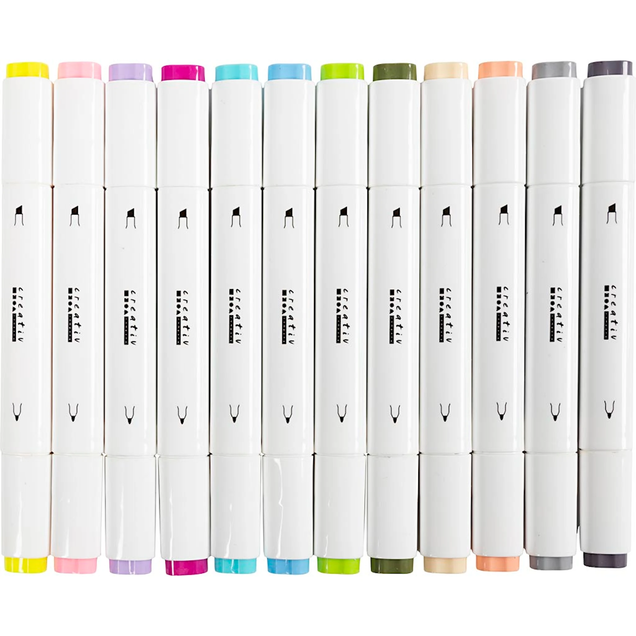 Produktbild för Markers Illustration Pastell Dubbelspets 12-pack Creativ Company