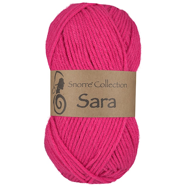 Sara Akrylgarn  50 gr Cerise 963, Viking Snorre