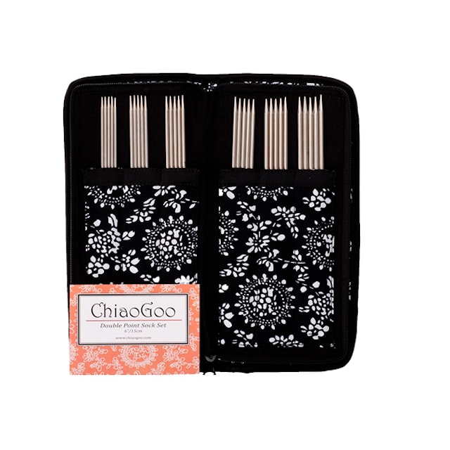 Produktbild 3 för Double Point Sock Set, Stainless Steel, 6" (15 cm) ChiaoGoo