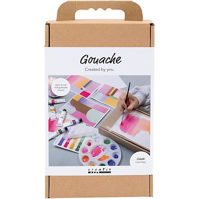 Produktbilde 1 for DIY Kit Gouache , Malerier, ass. farger, 1 pk.