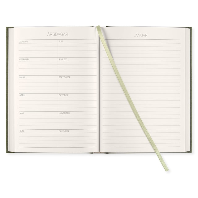 Produktbild 3 för 1-Års Dagbok A5 Khaki Green Paperstyle