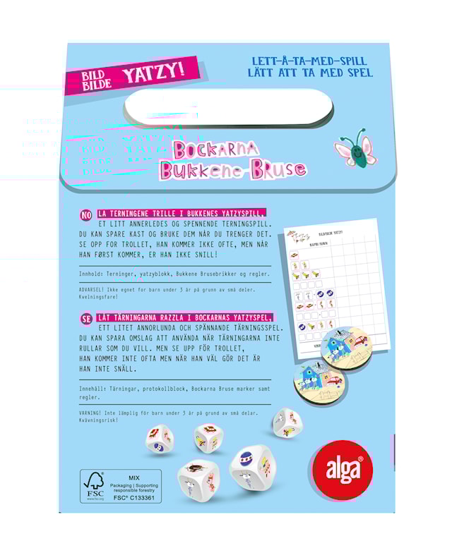 Produktbild 2 för Bockarna Bruse Yatzy, Alga (SE/NO)