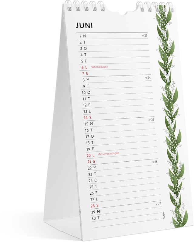 Tuotekuva 3 - Väggkalender 2026 Mini Duo 120x215 mm Burde