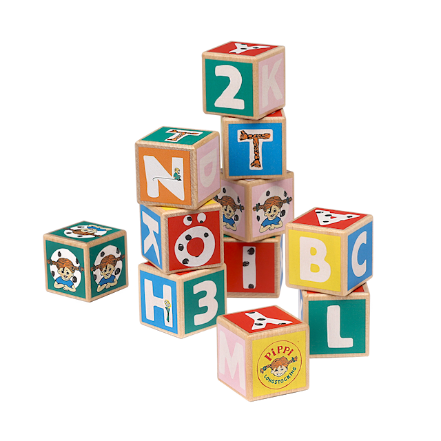 Produktbild 6 för Pippi Bokstavsklossar 36 Stycken Micki