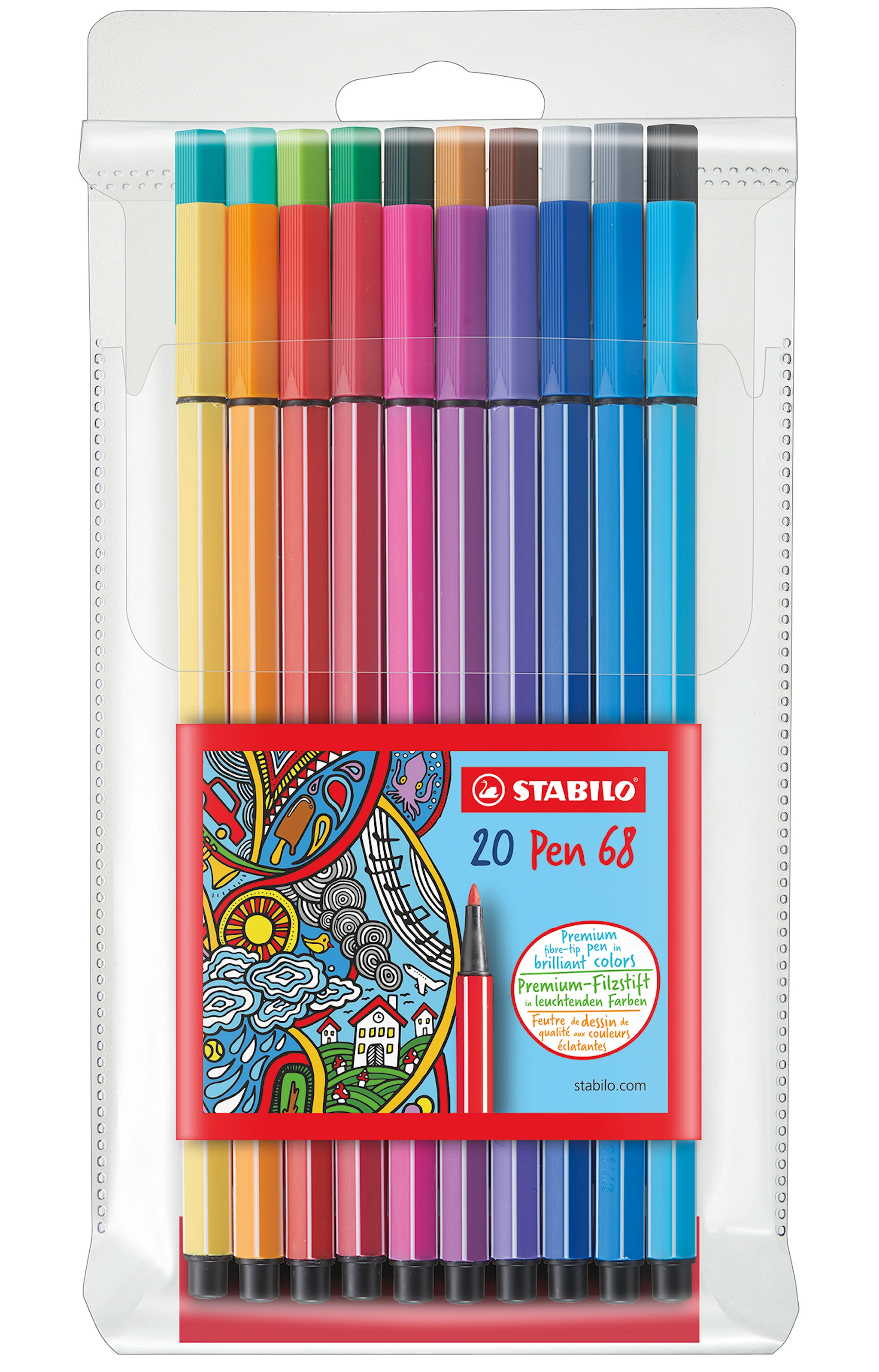 Produktbilde for Ritpennor Fiberpenna Pen 68 20/fp Stabilo