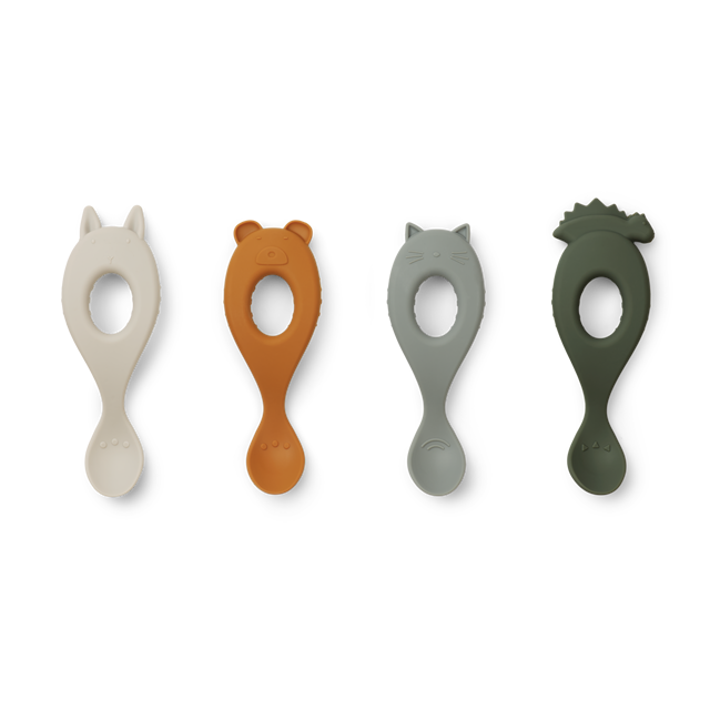 Liva Spoons Silikon 4-pakning Hunter Green Mix Liewood