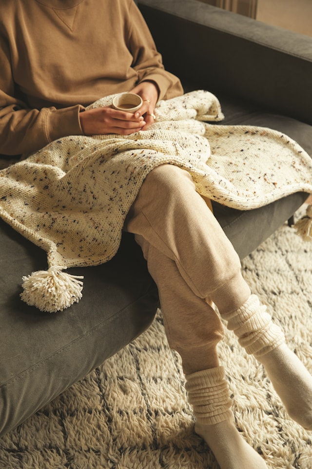 Produktbilde 2 for Strikkesett, teppe, 100 x 100 cm, DMC Mindfulness