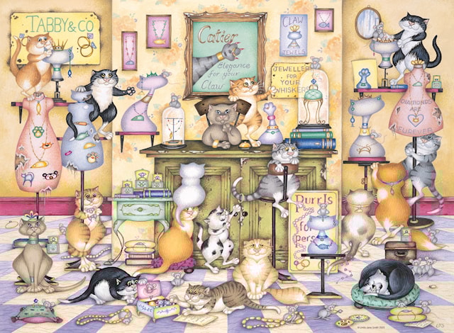 Produktbild 2 för Crazy Cats Taby & Co. Pussel 500 bitar, Ravensburger