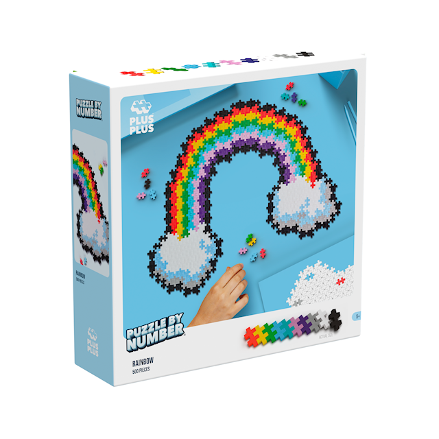 Produktbild 1 för Puzzle By Number Rainbow 500 bitar Plus-Plus