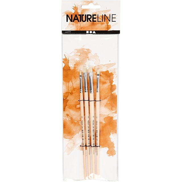 Produktbild 2 för Penslar Natur Line Nr 00+1+2+4 4 st