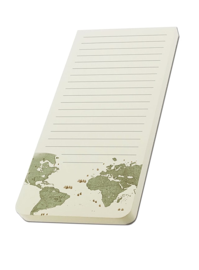 Kylskåpsblock To-Do Världskarta Bekking & Blitz