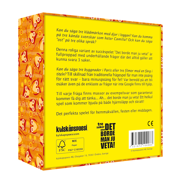 Produktbilde 3 for Det borde man ju veta - 3 SAKER (SE)