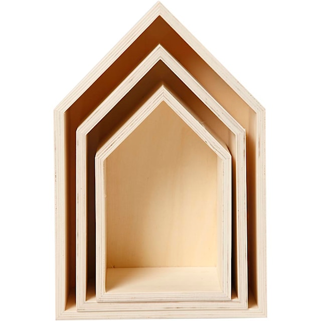 Produktbild 7 för Förvaringslådor 3 st Plywood