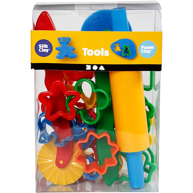 Produktbilde 2 for Modellerings- og skjæreverktøy, str. 3,5x3,5-7x9 cm, ass. farger, 15 stk./ 1 pk.