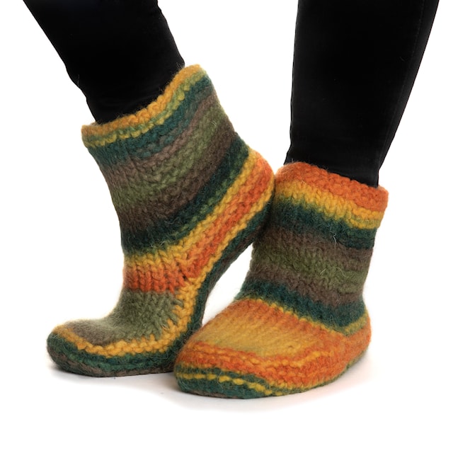 Produktbilde 2 for Naturgarn 50 g Multi grønn/gul 634 Viking Garn