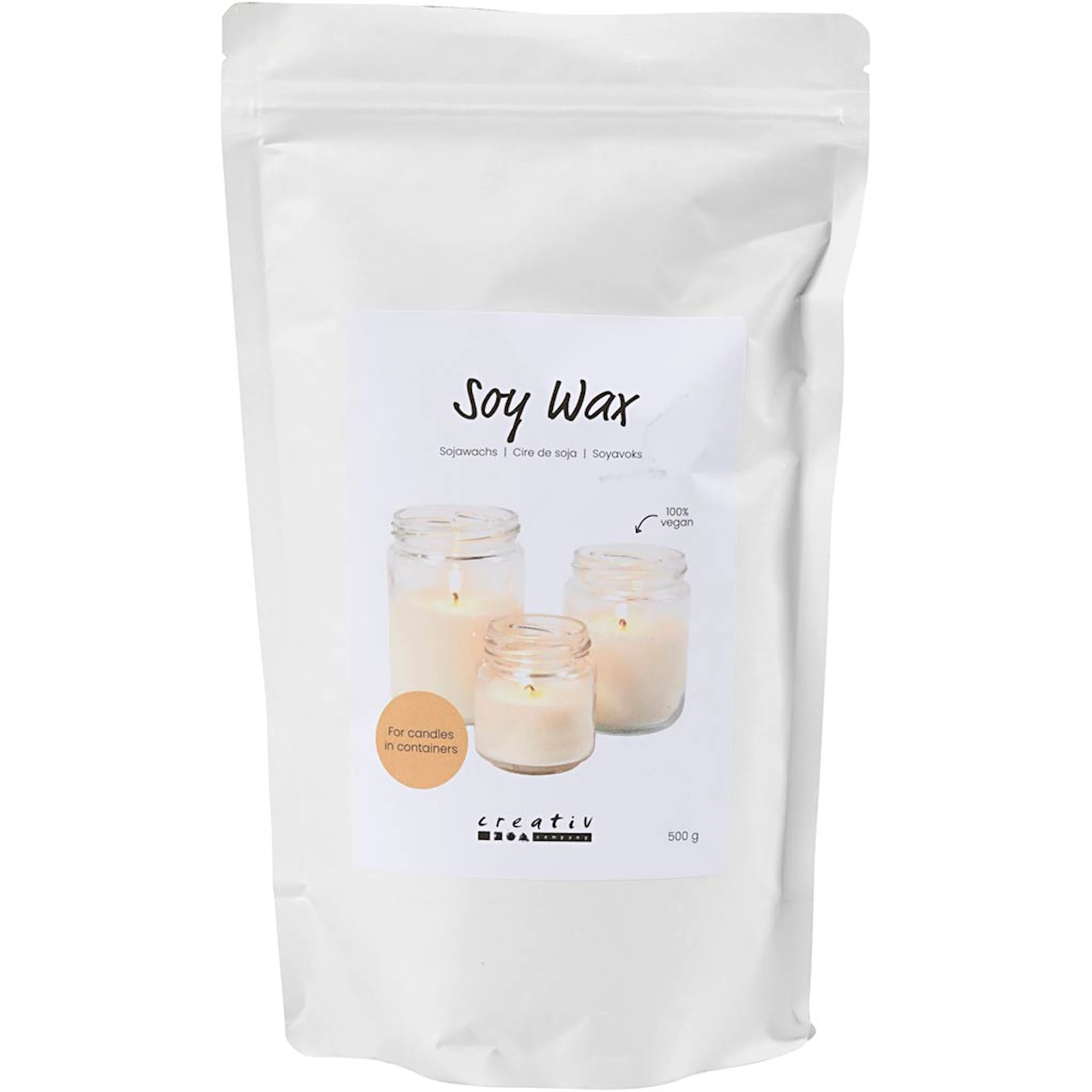 Produktbilde for Soyavoks, Veke til lys i lysestaker, creme, 500 g/ 1 pk.