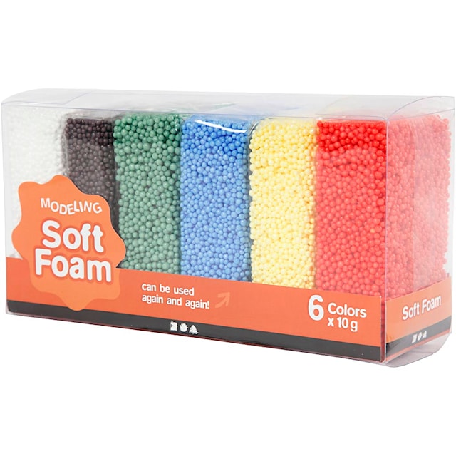 Produktbilde 4 for Soft Foam, standardfarger, 6x10 g/ 1 pk.