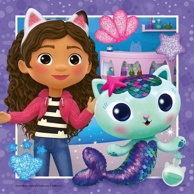 Produktbilde 2 for Gabby's Dollhouse Puslespill 3x49 brikker Ravensburger