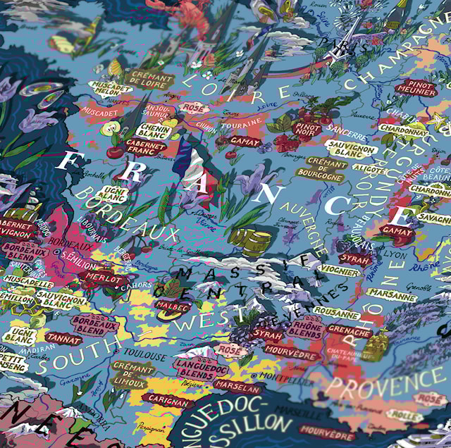 Tuotekuva 6 - Viinipalapeli - Ranska 1000 palaa Water and Wines