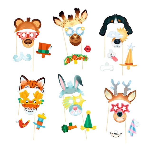 Produktbild 3 för DIY-Kit Fotomasker till Festen Djeco