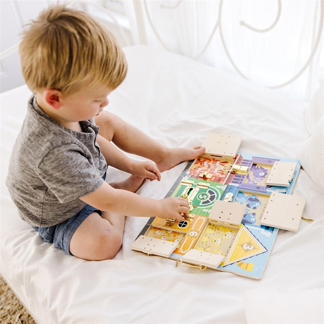 Produktbilde 3 for Aktivitetsbrett lås i tre Melissa & Doug