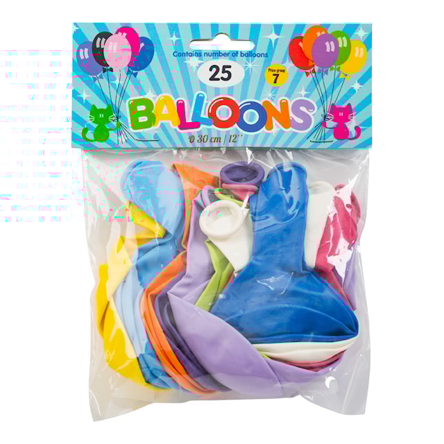Produktbild 2 för Ballonger Blandade Färger 25-pack