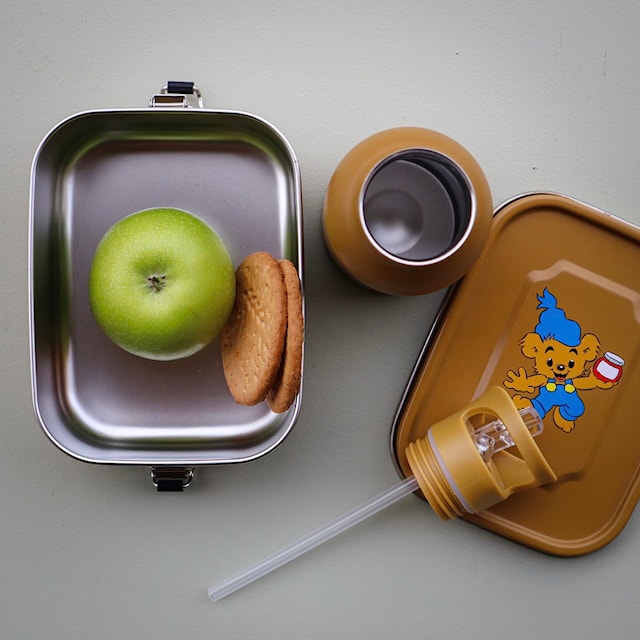 Produktbilde 2 for Bamse, Matboks i metall, Bjørnegul