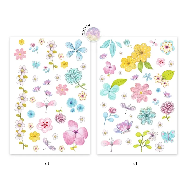 Produktbilde 2 for Tatoveringer Engblomster 50 stk Djeco