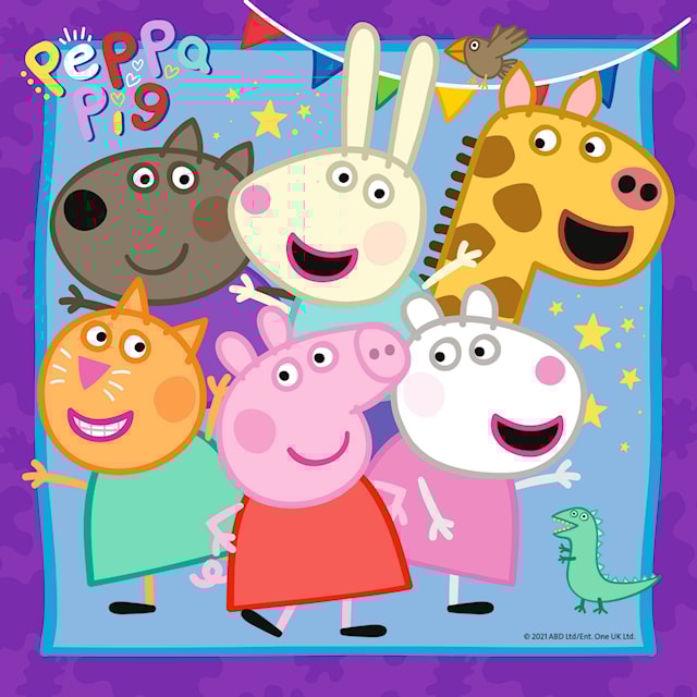 Produktbilde 2 for Peppa Gris familie og venner Puslespill 3x49 brikker Ravensburger