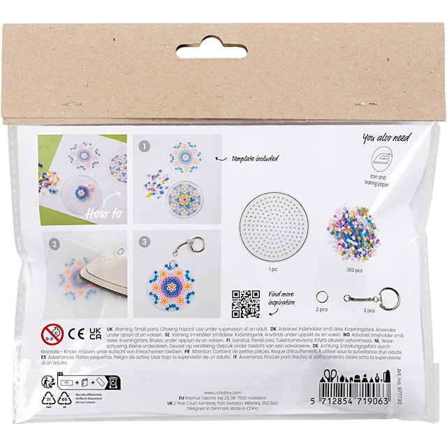 Produktbild 2 för DIY Kit Pärlplattor Pärlnyckelringar Creativ Company