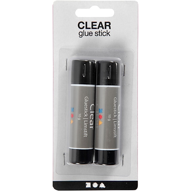 Produktbilde 2 for Clear Limstift, rund, 10 g, 2 stk./ 1 pk.