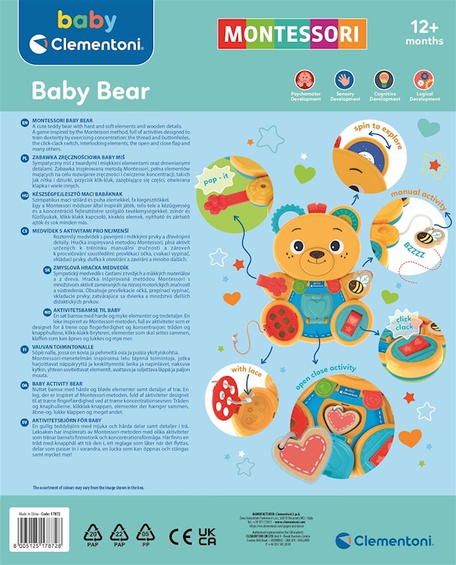 Tuotekuva 4 - Montessori Baby Bear Aktivtetsleksak