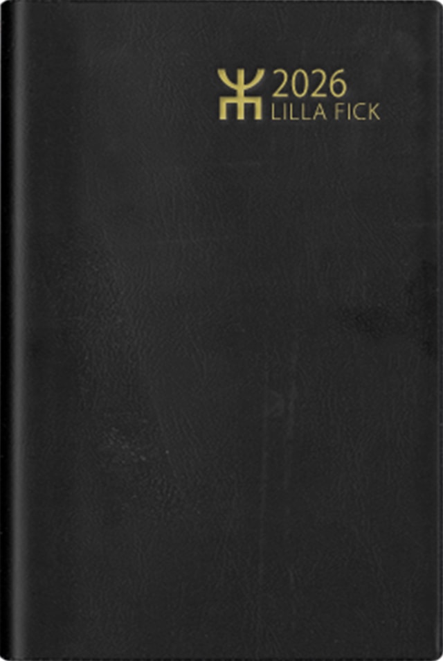 Produktbild 1 för Kalender Lilla Fick 2026 Svart Almanacksförlaget