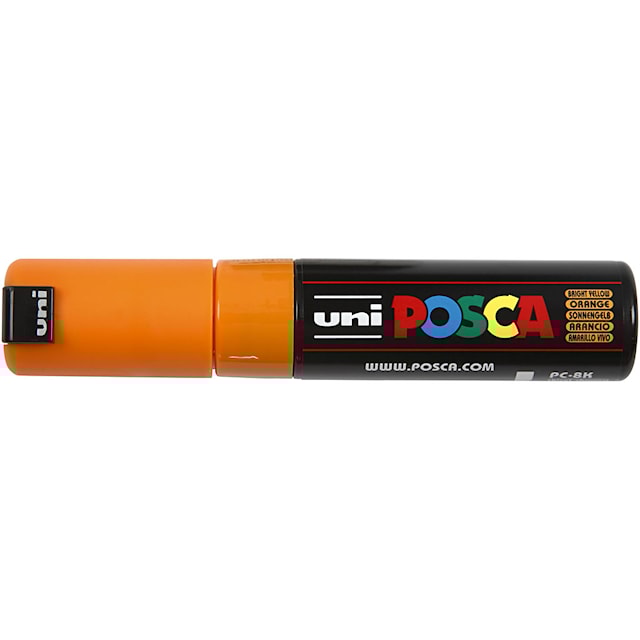 Produktbild 1 för Posca Marker , nr. PC-8K, spets 8 mm, Broad, bright yellow, 1 st.